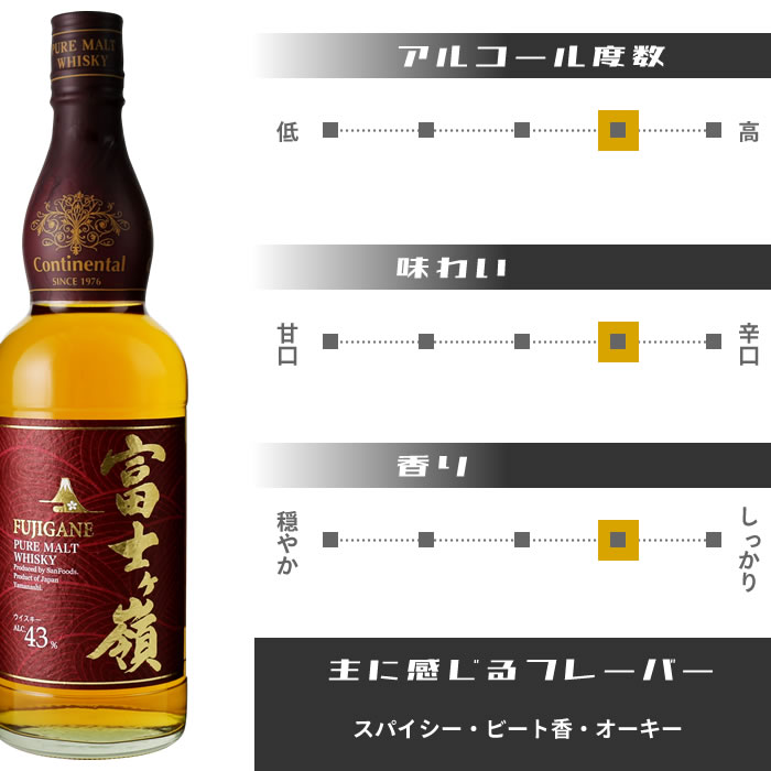 富士ヶ嶺 ピュアモルトウイスキー 700ml 43% - 酒