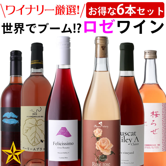 山梨百貨店 / 今、世界でブームの ロゼワイン ！ 厳選山梨 6本セット